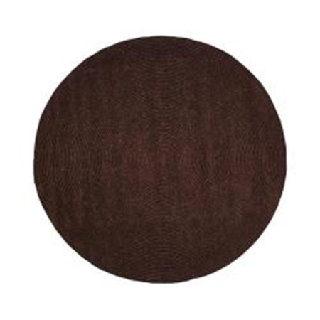 BETTER TRENDS 8 in. Round Chenille Reversible Rug - Chesnut BRCR8RCN